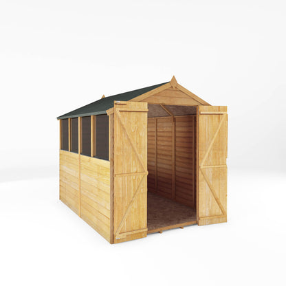 Mercia 8 x 6 Overlap Apex - Double Door Shed