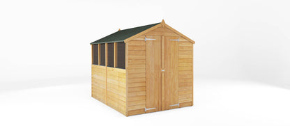 Mercia 8 x 6 Overlap Apex - Double Door Shed