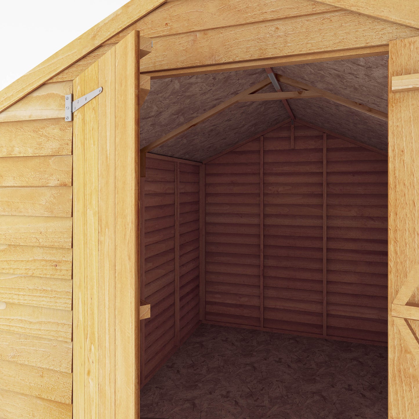 Mercia 8 x 6 Overlap Apex - Double Door  - Windowless Shed