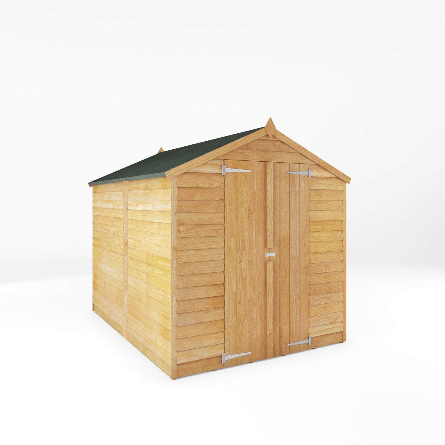 Mercia 8 x 6 Overlap Apex - Double Door  - Windowless Shed