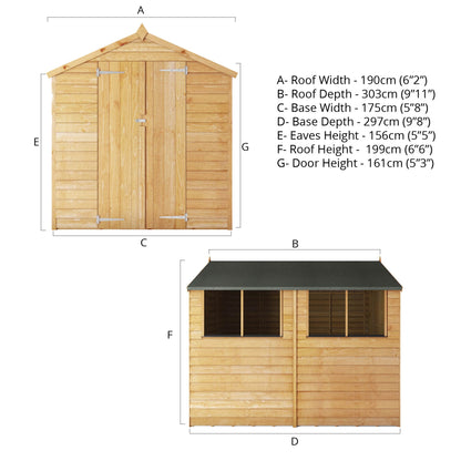 Mercia 10 x 6 Overlap Apex Shed