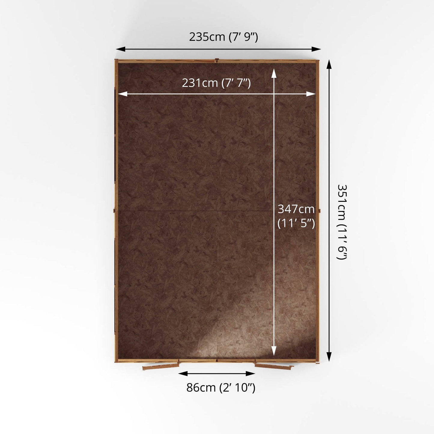 Mercia 12 x 8 Overlap Apex Shed