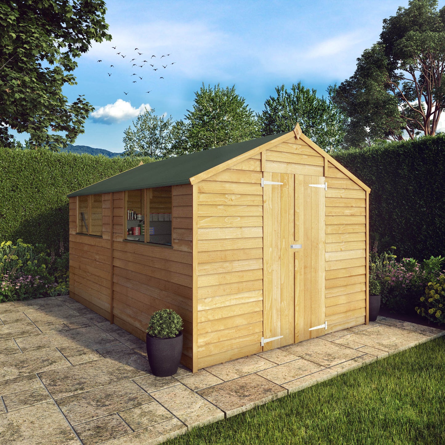 Mercia 12 x 8 Overlap Apex Shed