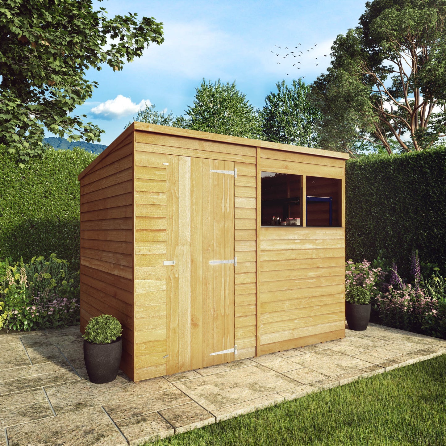 Mercia 8 x 6 Overlap Pent Shed