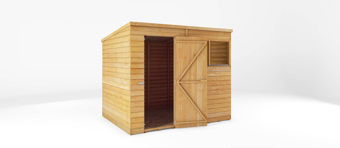 Mercia 8 x 6 Overlap Pent Shed