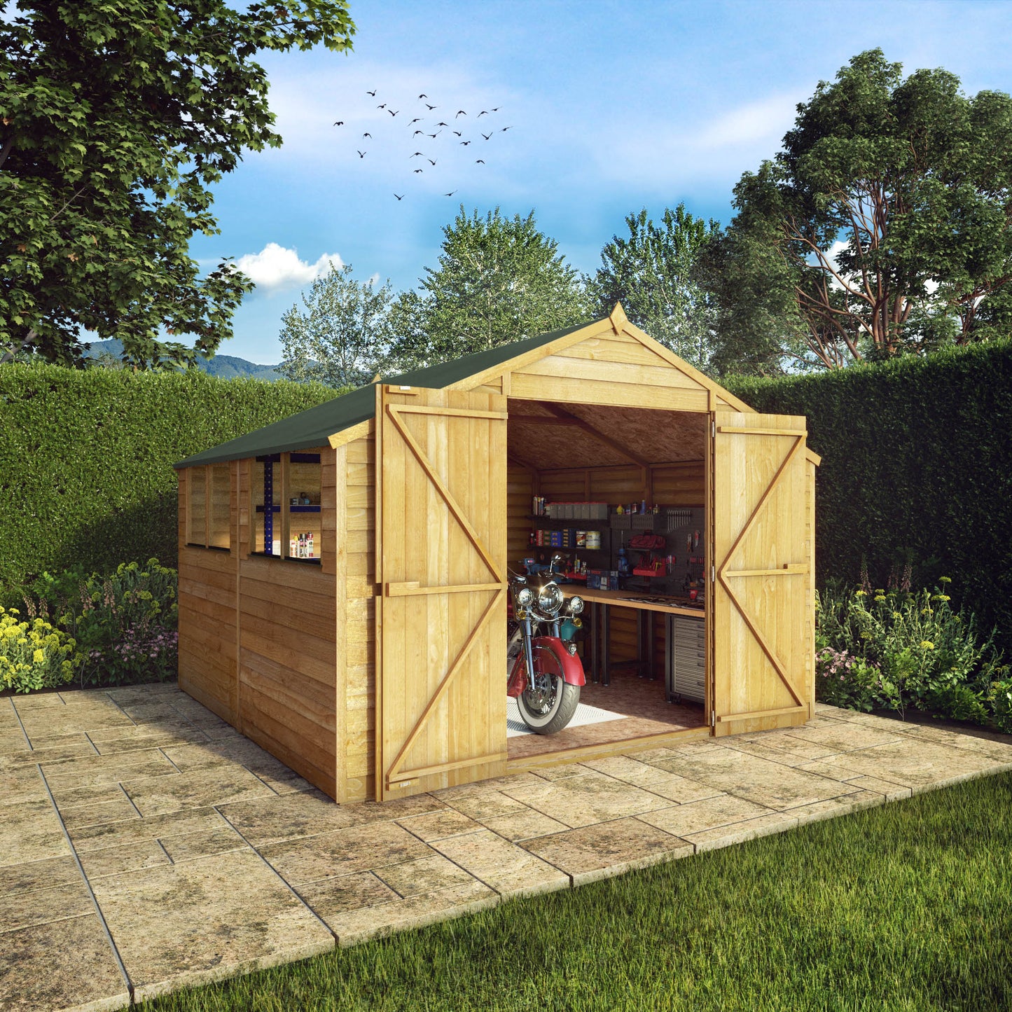 Mercia 10 x 10 Overlap Apex Shed