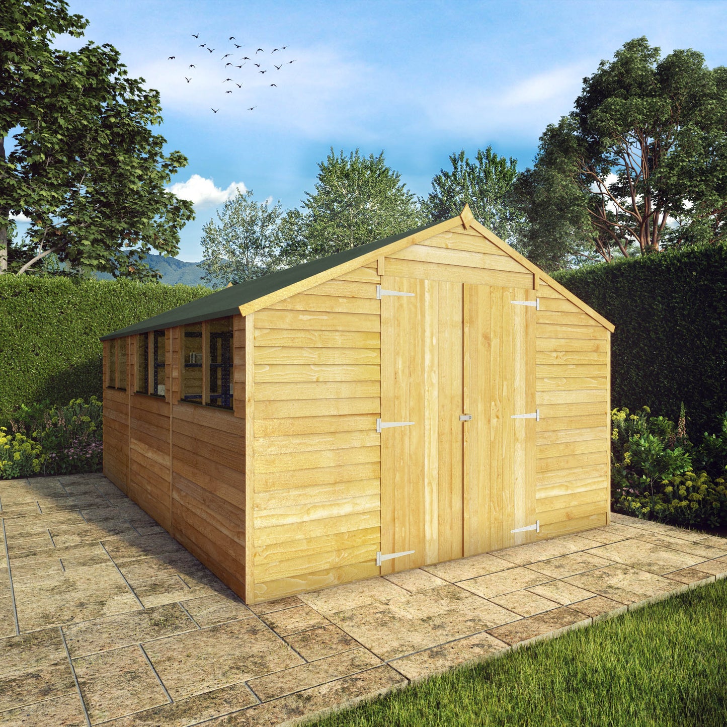 Mercia 15 x 10 Overlap Apex Shed