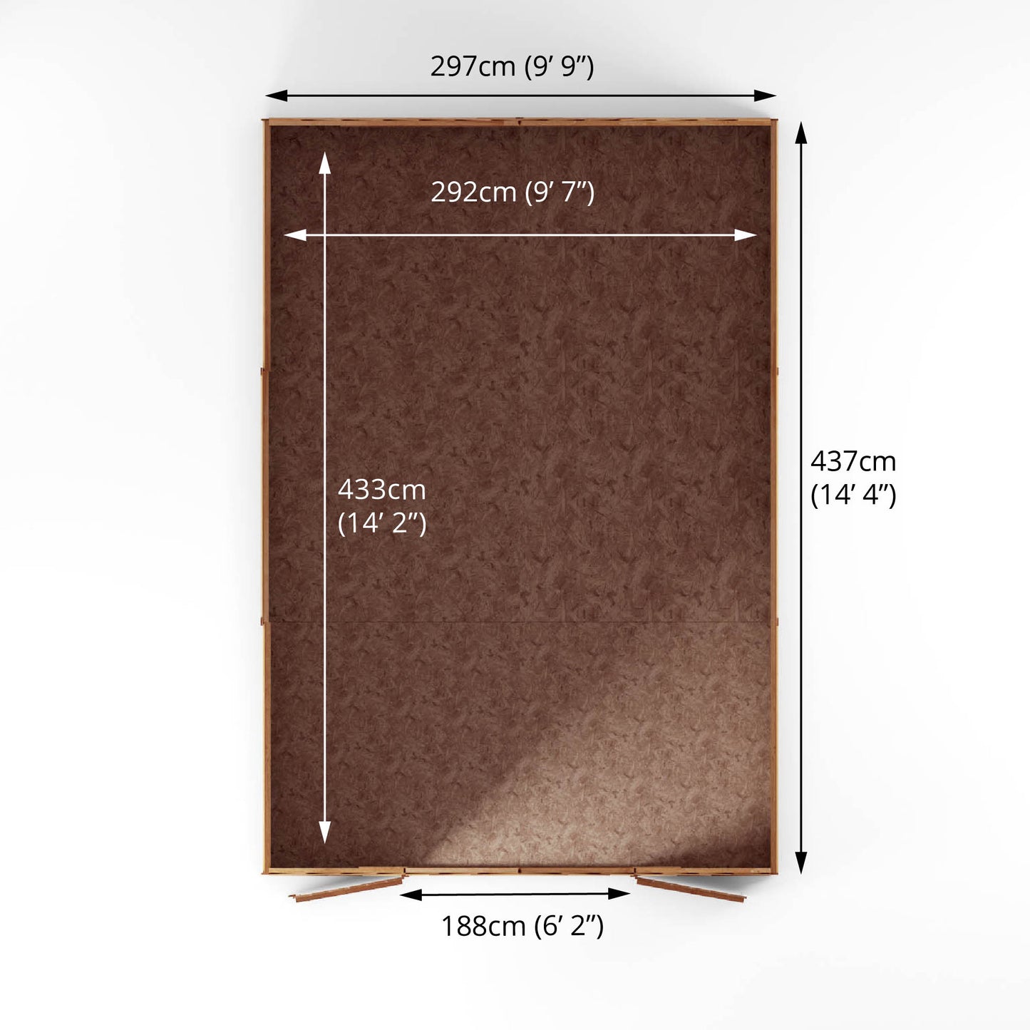 Mercia 15 x 10 Overlap Apex Shed