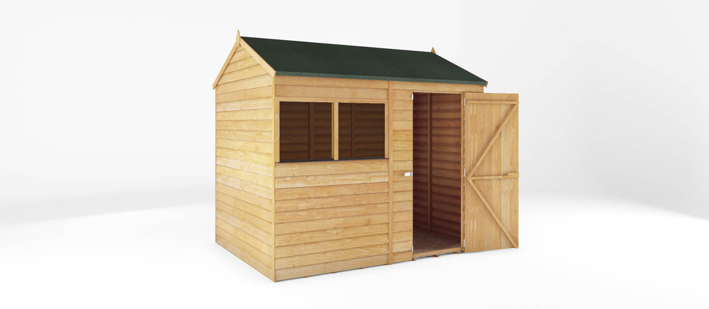 Mercia 8 x 6 Overlap Reverse Apex Shed