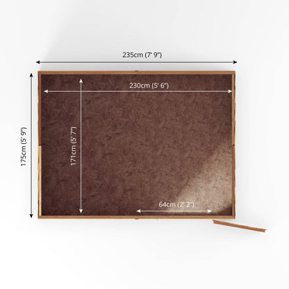 Mercia 8 x 6 Overlap Reverse Apex Shed