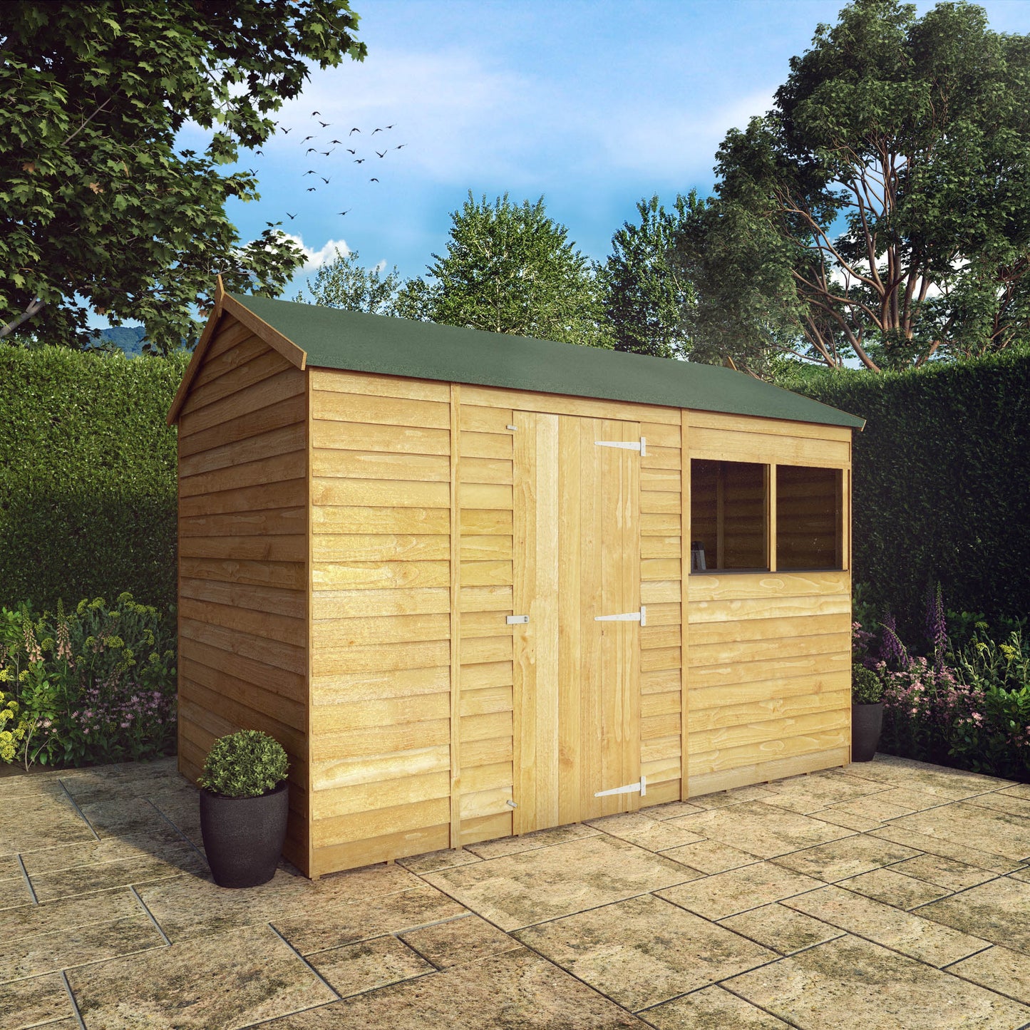 Mercia 10 x 6 Overlap Reverse Apex Shed