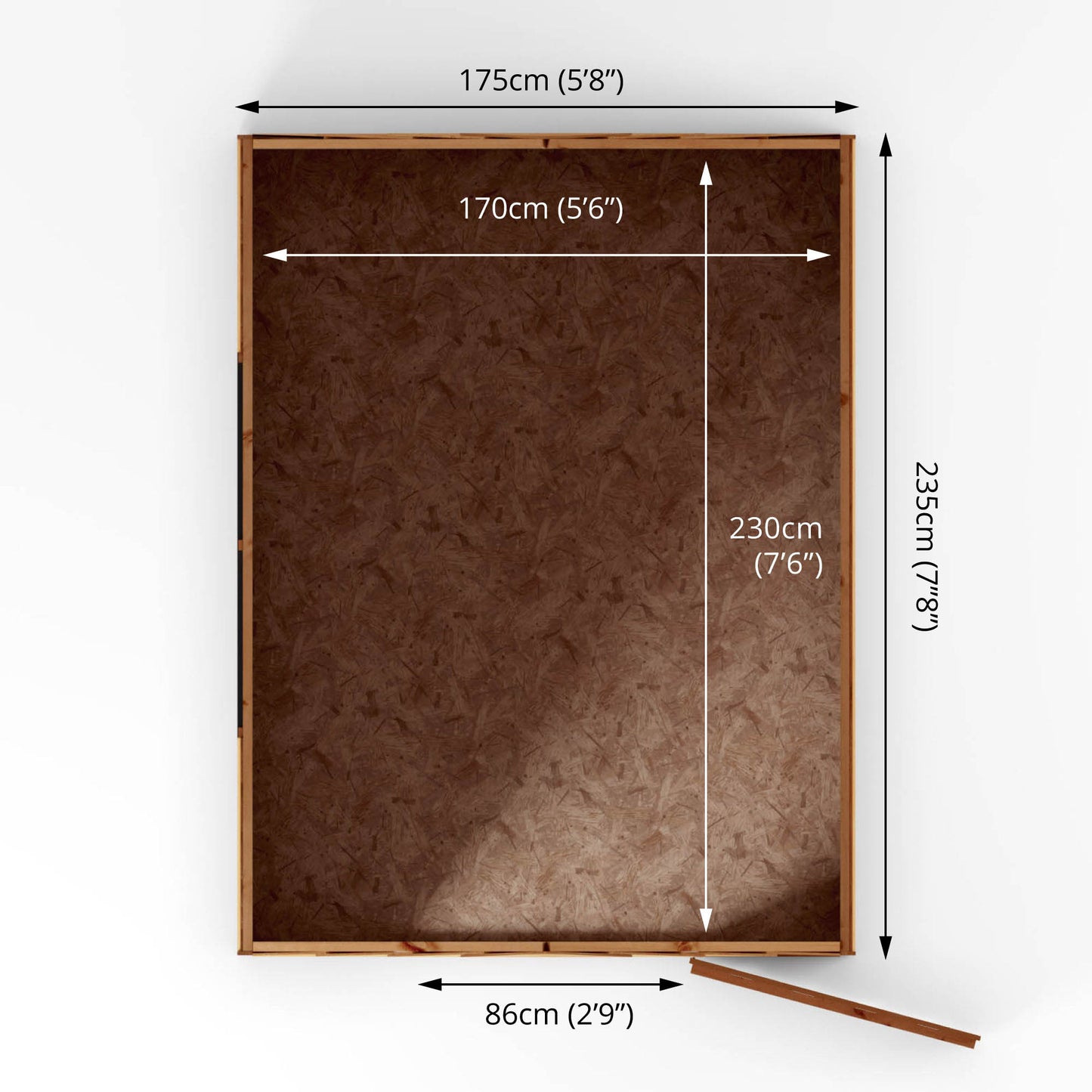 Mercia 8 x 6 Overlap Apex - Single Door Shed