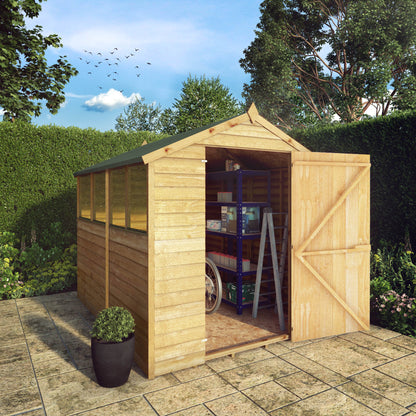 Mercia 8 x 6 Overlap Apex - Single Door Shed