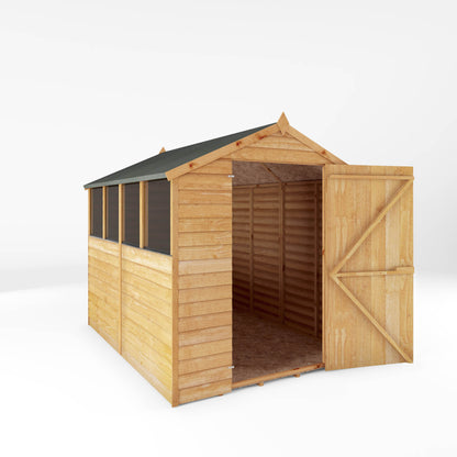 Mercia 8 x 6 Overlap Apex - Single Door Shed