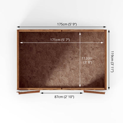 Mercia 4 x 6 Overlap Apex - Double Door - Windowless Shed