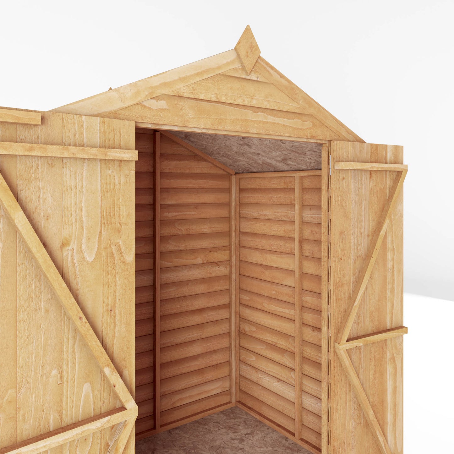 Mercia 4 x 6 Overlap Apex - Double Door - Windowless Shed