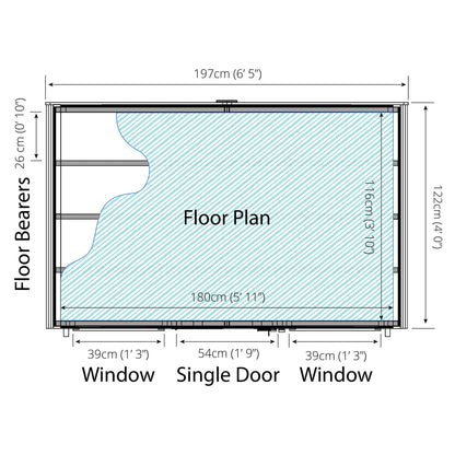 Mercia 4 x 6 Shiplap Apex Shed