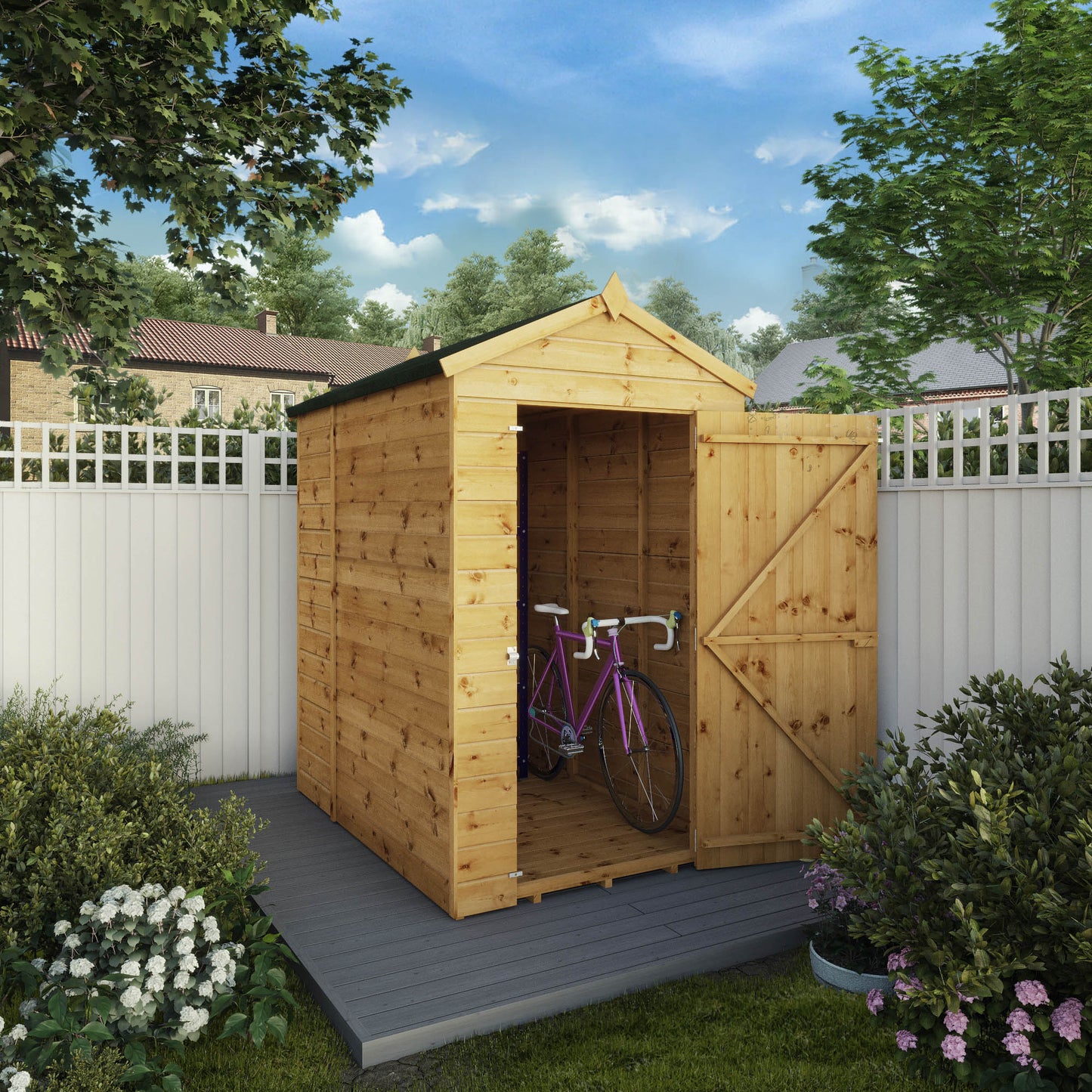 Mercia 6 x 4 Modular Shiplap Apex - Windowless Shed