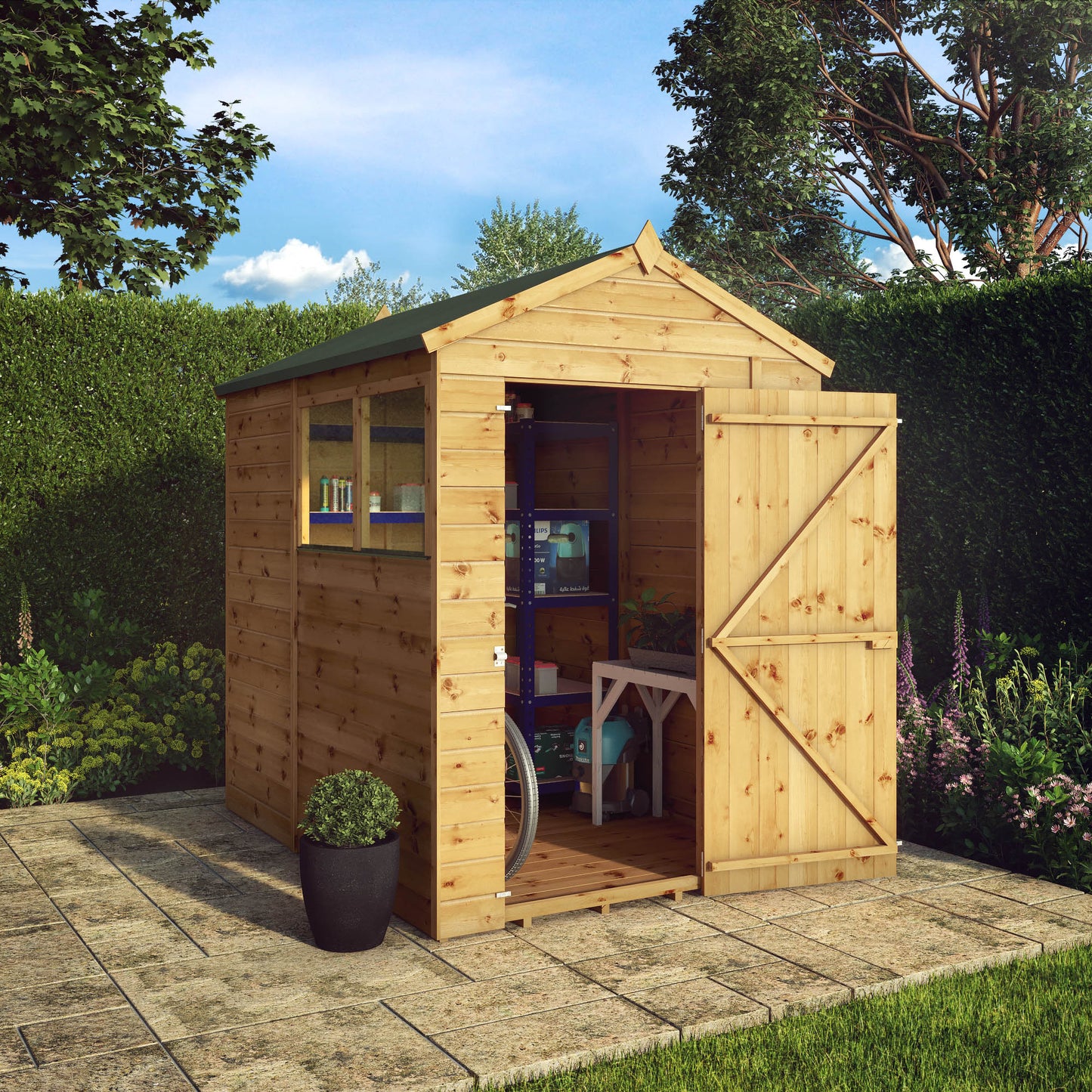 Mercia 7 x 5 Modular Shiplap Apex Shed