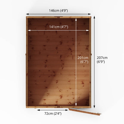 Mercia 7 x 5 Modular Shiplap Apex Shed