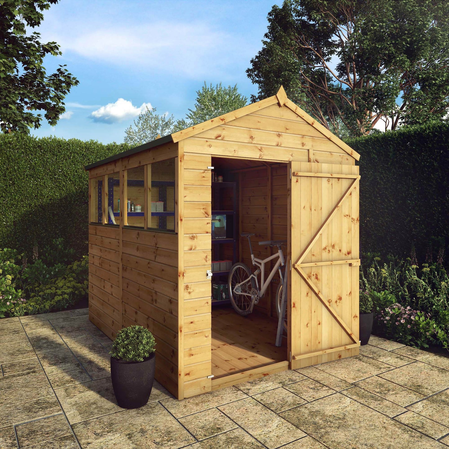 Mercia 8 x 6 Modular Shiplap Apex Shed