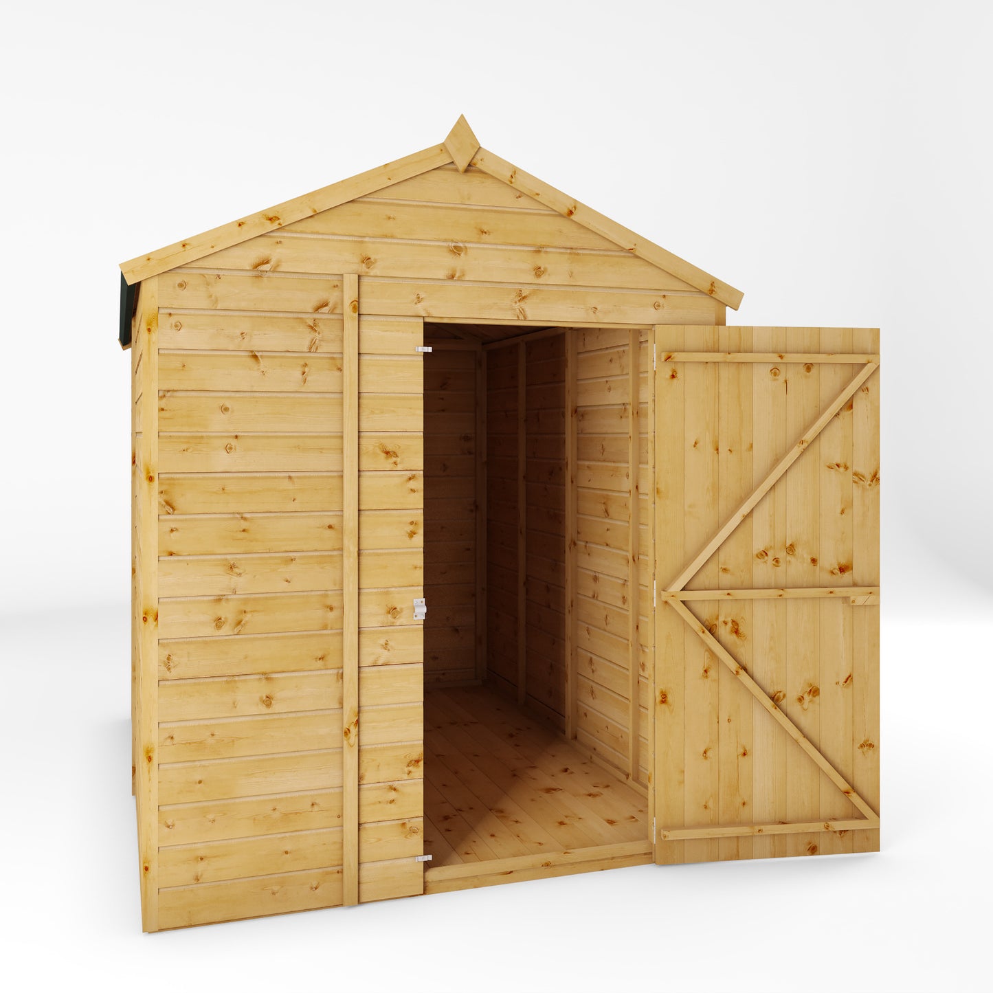 Mercia 8 x 6 Modular Shiplap Apex - Windowless Shed