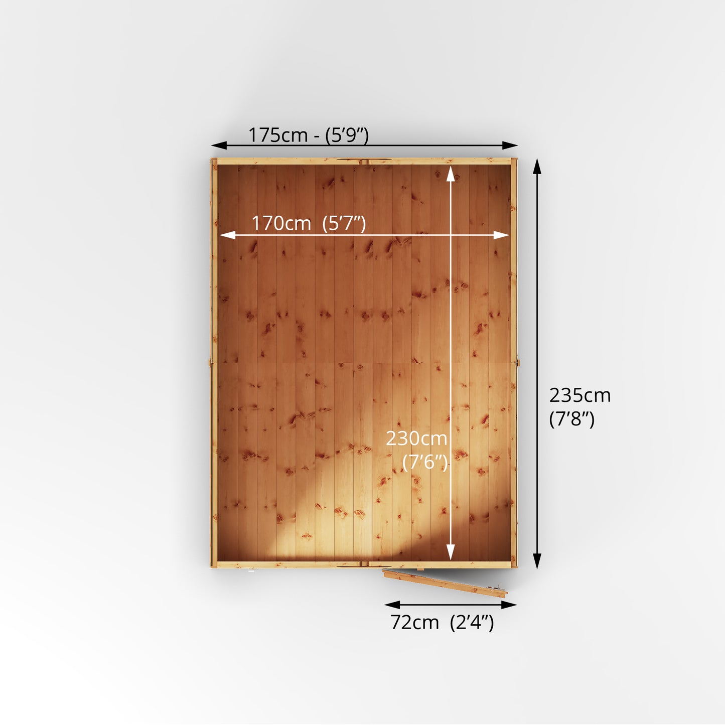 Mercia 8 x 6 Modular Shiplap Apex - Windowless Shed