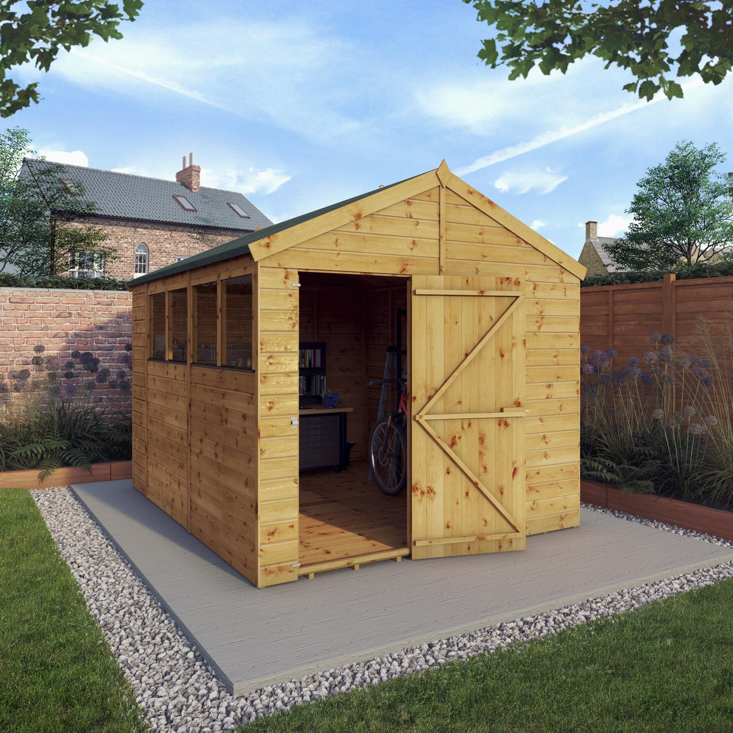 Mercia 10 x 8 Modular Shiplap Apex Shed