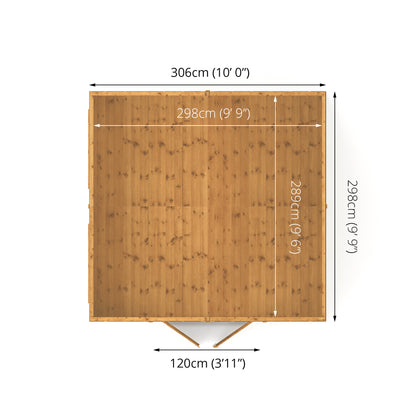 Mercia 10 x 10 Premium Shiplap Apex Workshop Shed