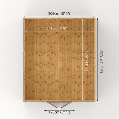 Mercia 12 x 10 Premium Shiplap Apex Workshop Shed