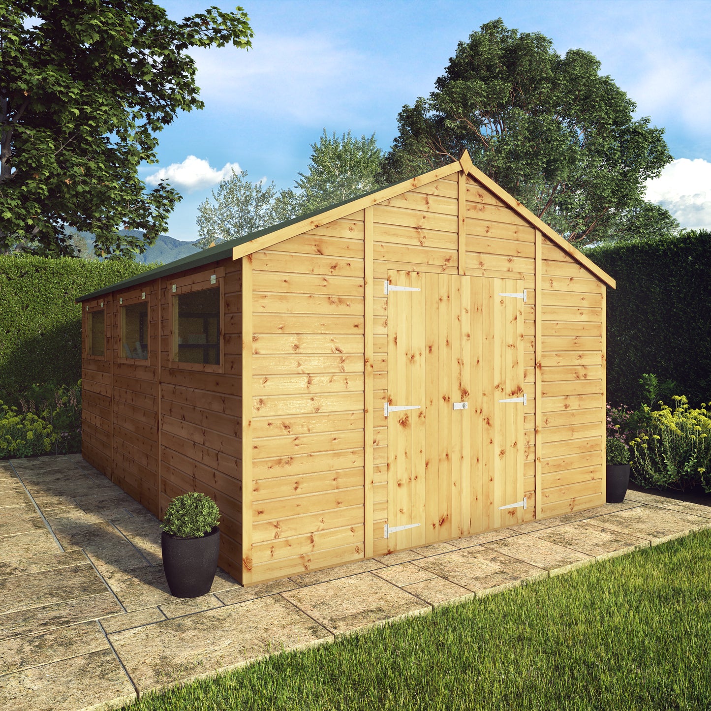 Mercia 15 x 10 Premium Shiplap Apex Workshop Shed