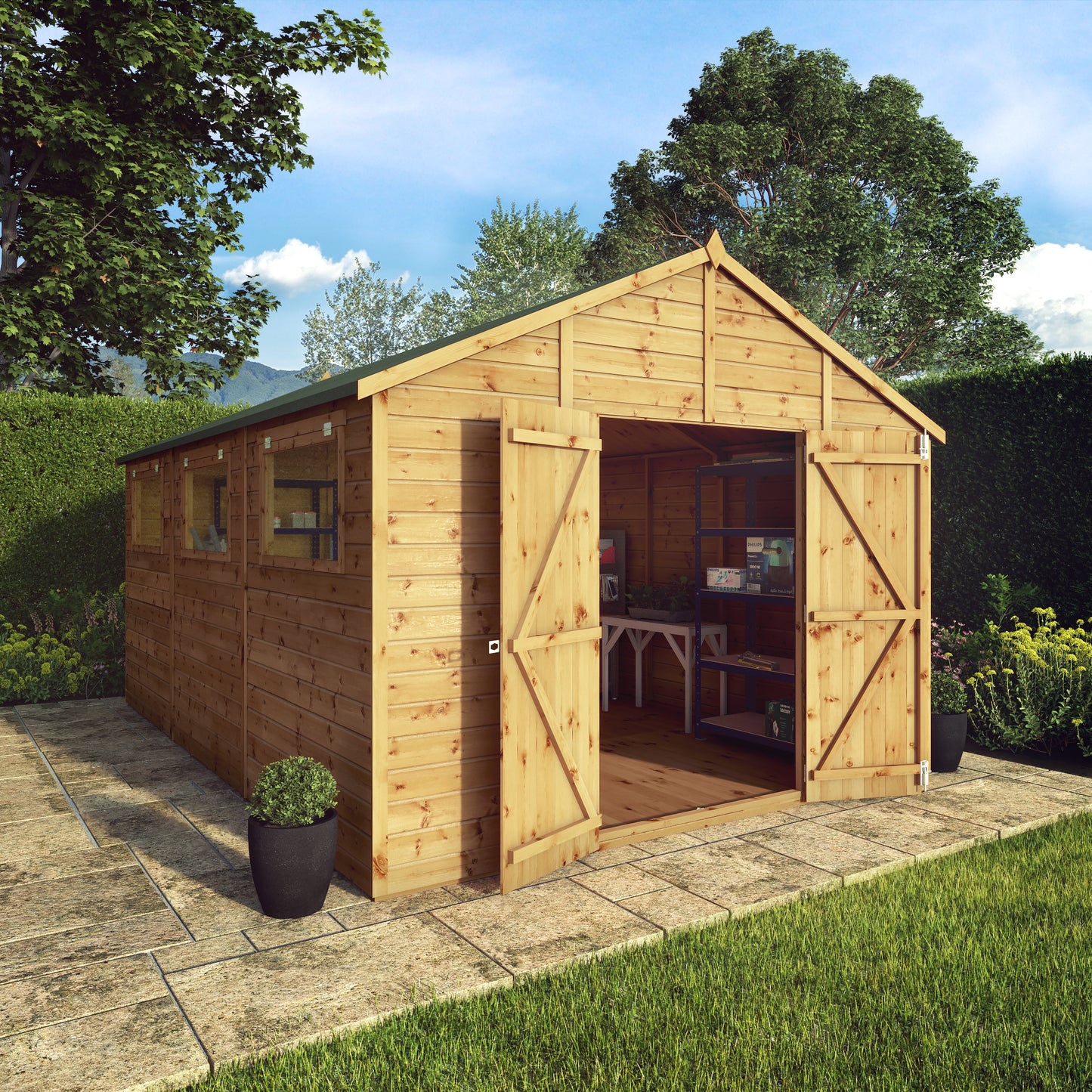 Mercia 15 x 10 Premium Shiplap Apex Workshop Shed