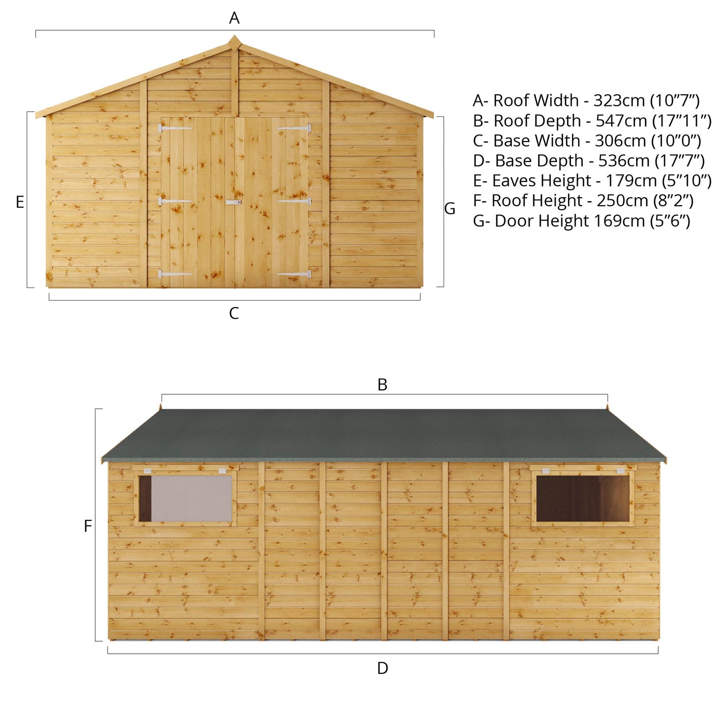 Mercia 18 x 10 Premium Shiplap Apex Workshop Shed