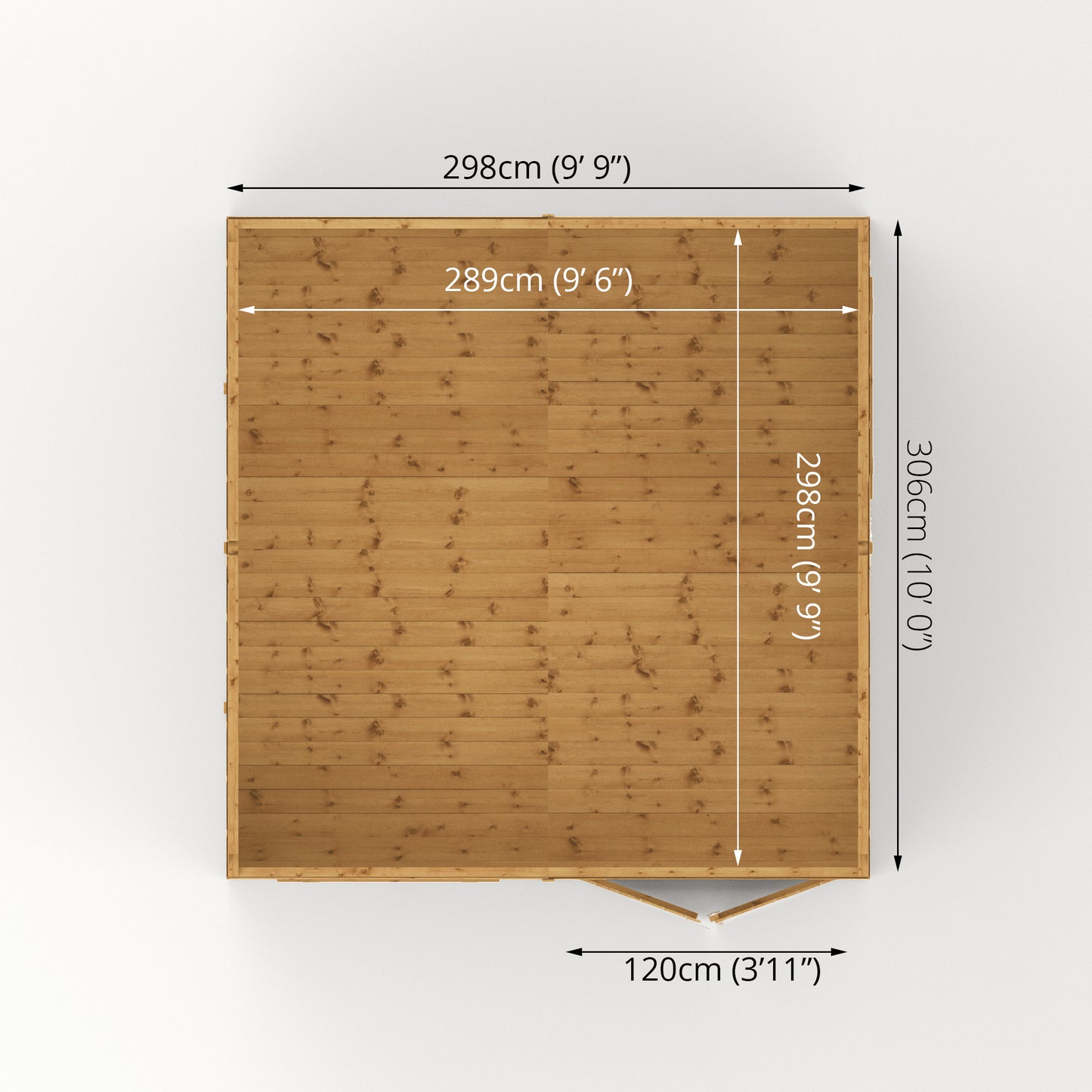 Mercia 10 x 10 Premium Shiplap Reverse Apex Workshop Shed