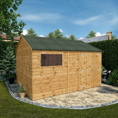 Mercia 12 x 10 Premium Shiplap Reverse Apex Workshop Shed