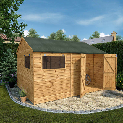 Mercia 12 x 10 Premium Shiplap Reverse Apex Workshop Shed