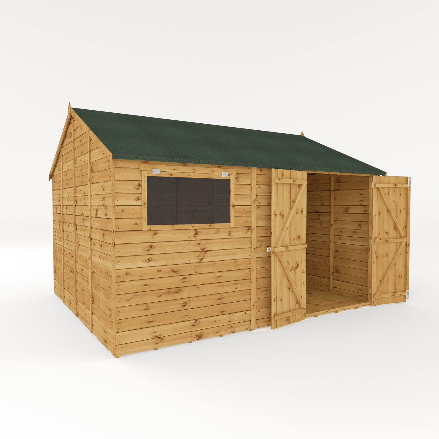 Mercia 12 x 10 Premium Shiplap Reverse Apex Workshop Shed