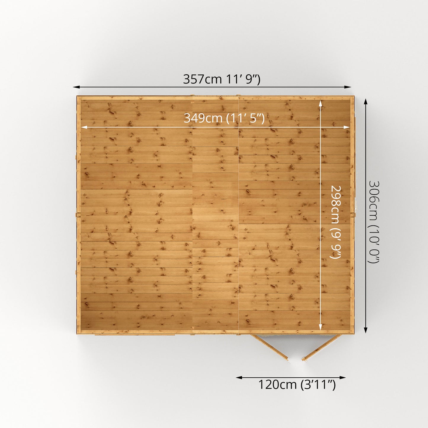 Mercia 12 x 10 Premium Shiplap Reverse Apex Workshop Shed