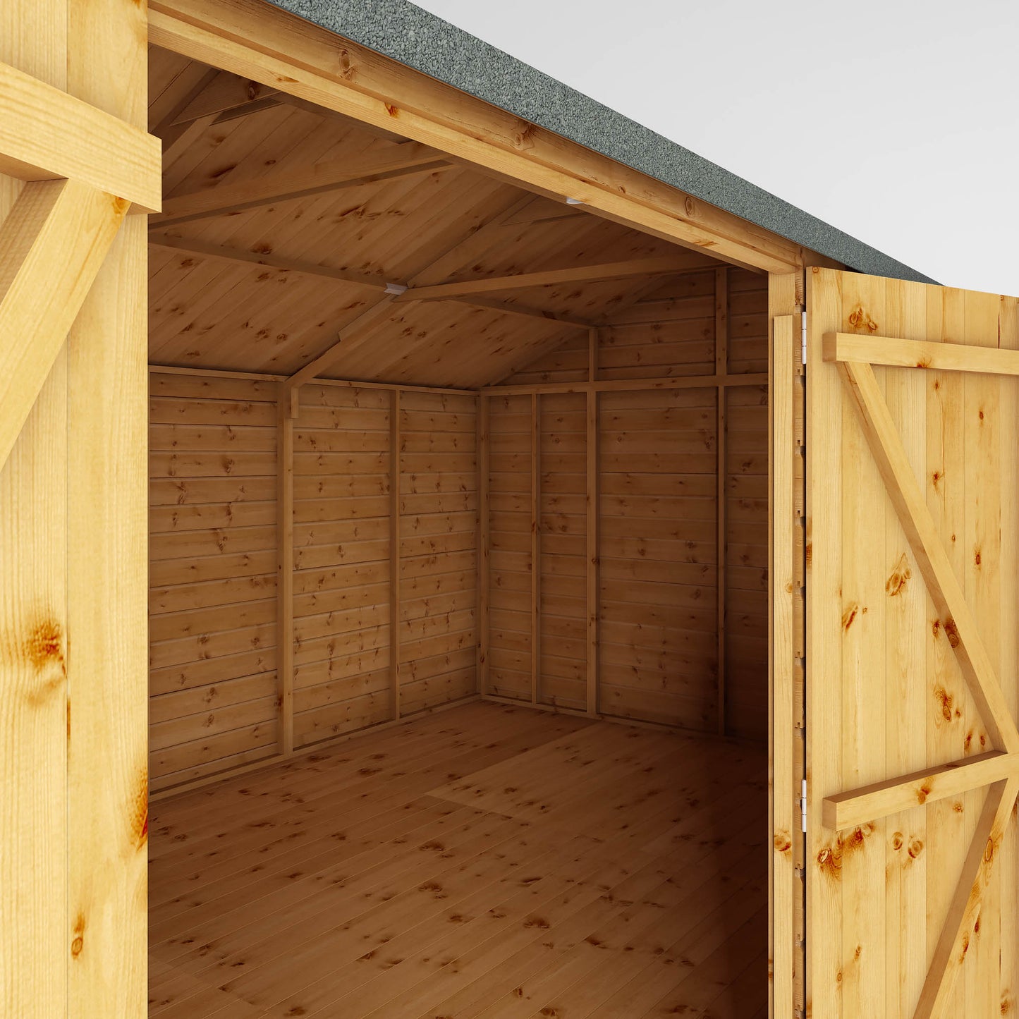 Mercia 15 x 10 Premium Shiplap Reverse Apex Workshop Shed