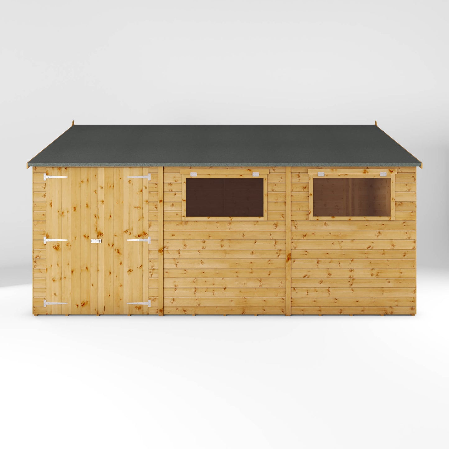 Mercia 15 x 10 Premium Shiplap Reverse Apex Workshop Shed