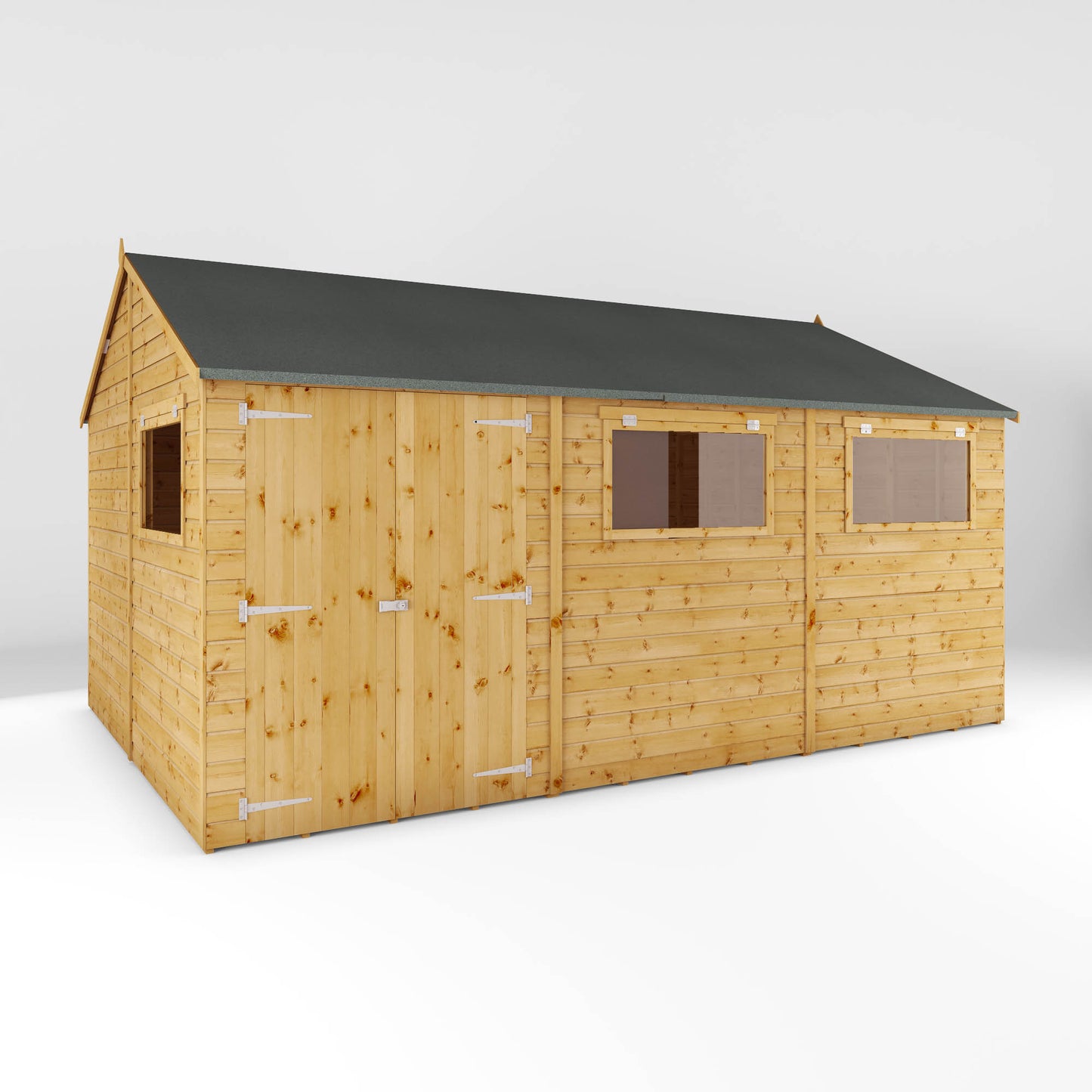 Mercia 15 x 10 Premium Shiplap Reverse Apex Workshop Shed