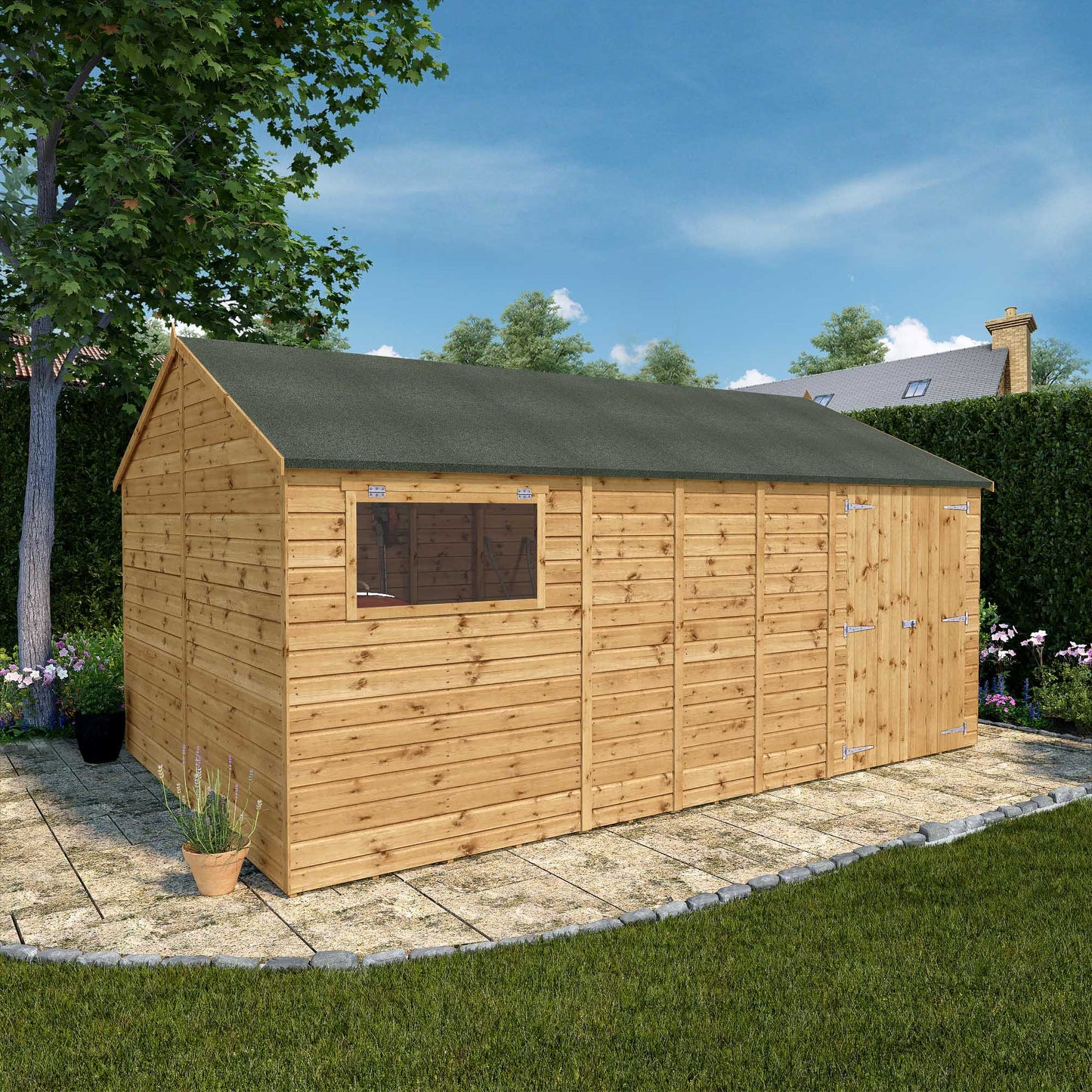 Mercia 16 x 10 Premium Shiplap Reverse Apex Workshop Shed