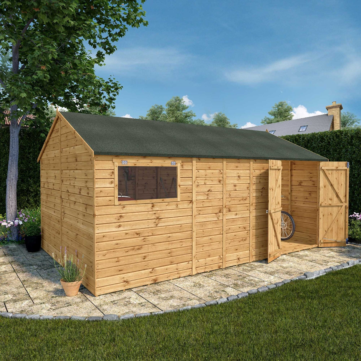 Mercia 16 x 10 Premium Shiplap Reverse Apex Workshop Shed