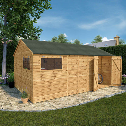 Mercia 16 x 10 Premium Shiplap Reverse Apex Workshop Shed