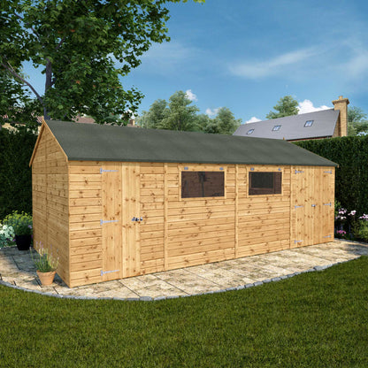 Mercia 20 x 10 Premium Shiplap Reverse Apex Workshop Shed