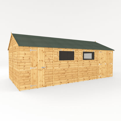 Mercia 20 x 10 Premium Shiplap Reverse Apex Workshop Shed