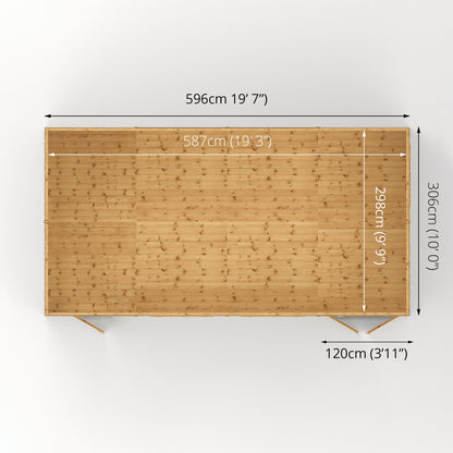 Mercia 20 x 10 Premium Shiplap Reverse Apex Workshop Shed