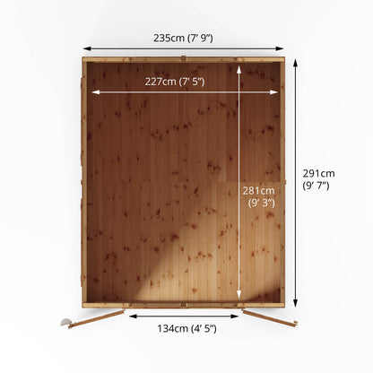 Mercia 10 x 8 Premium Shiplap Dutch Barn Shed