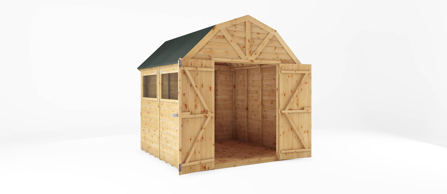 Mercia 8 x 8 Premium Shiplap Dutch Barn Shed