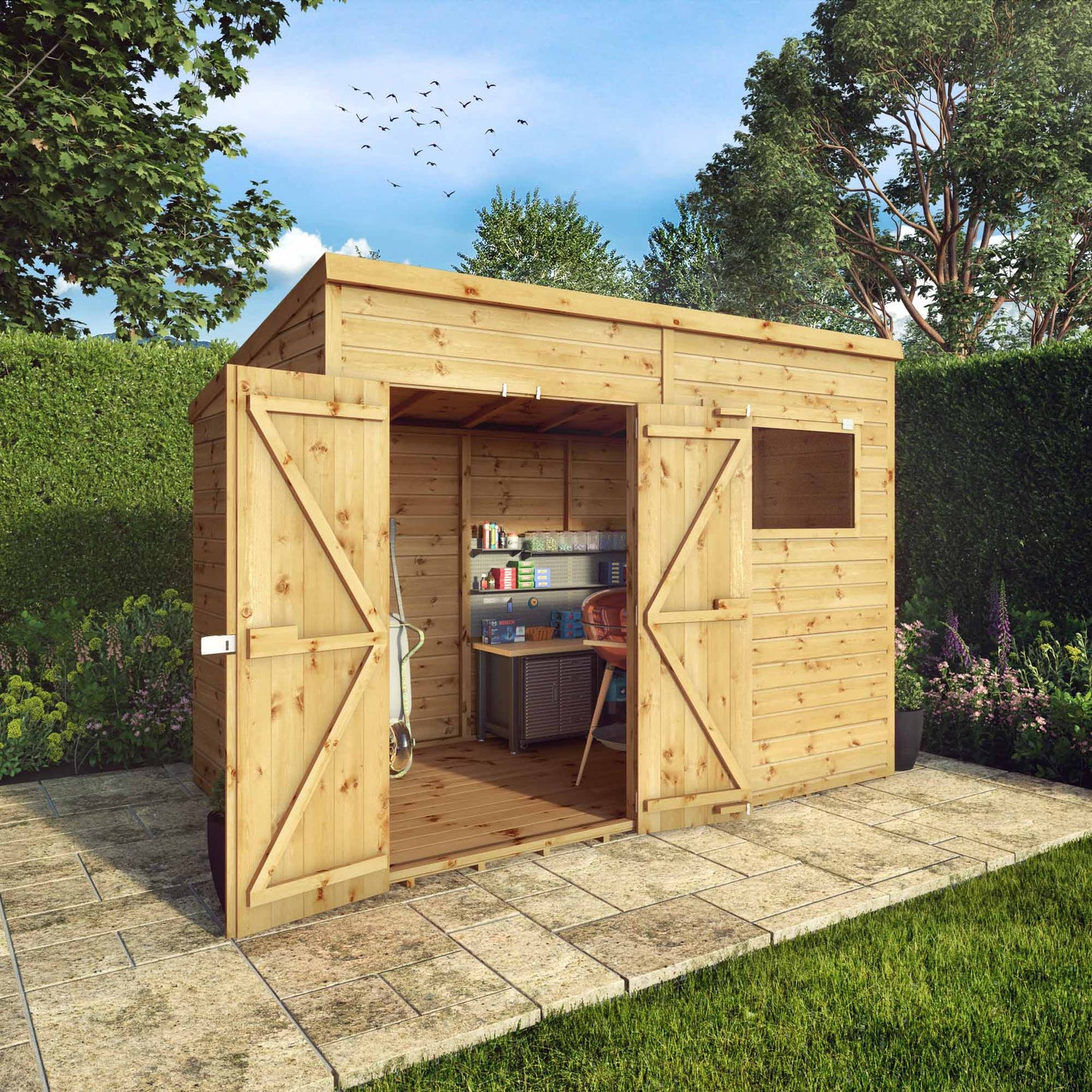 Mercia 10 x 6 Premium Shiplap Pent Shed